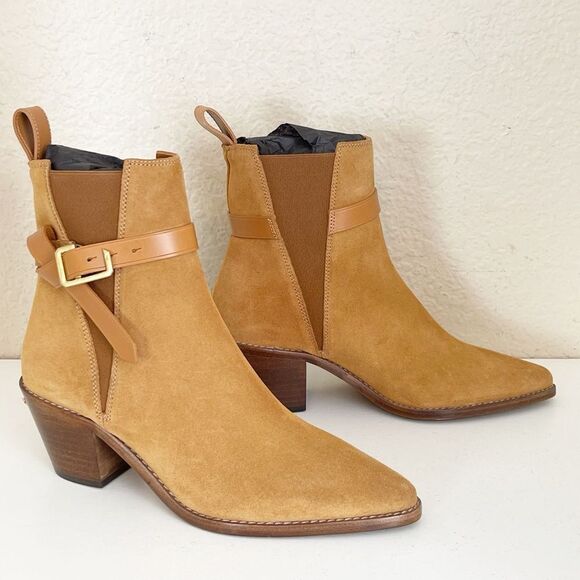 Zadig & Voltaire Tyler Suede pointed toe Western heeled Ankle Bootie FR 39/US 8 - Picture 15 of 17